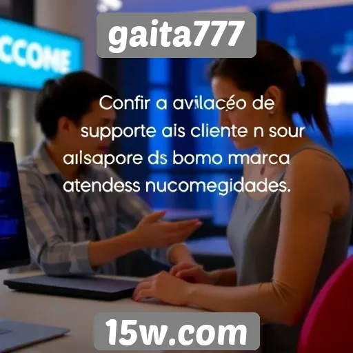 Avaliação do suporte ao cliente no site gaita777